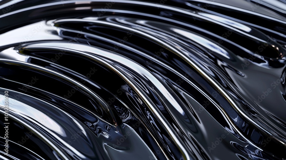 Abstract Black and Silver Liquid Waves. Modern Futuristic Design Abstract Black and Silver Liquid Waves. Modern Futuristic Design