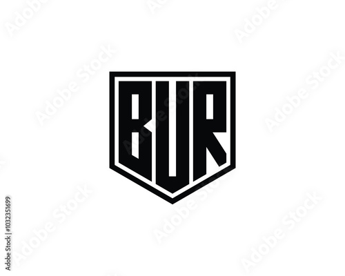 BUR logo design vector template. BUR