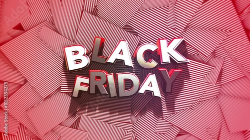 Vibrant and modern black friday text on red gradient