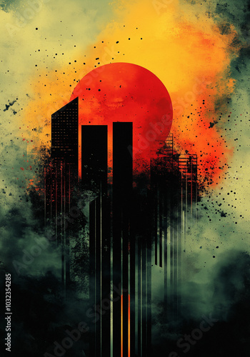 Fesselnder Party Flyer Hintergrund, perfekt für die Gestaltung von Einladungen, Ausstellungen und Veranstaltungen, mit viel Platz für kreative Texte.