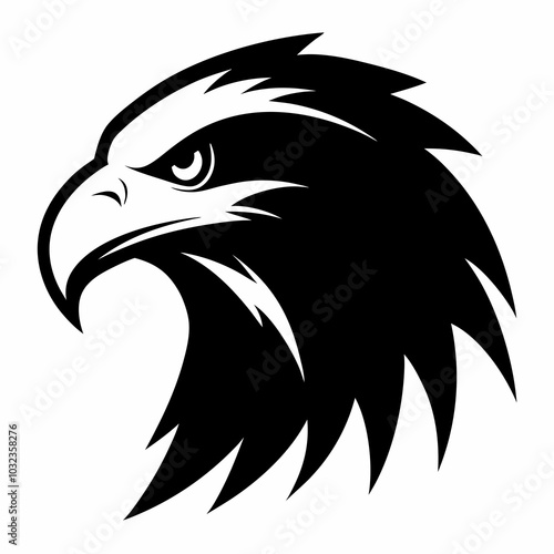  vector eagle head silhouette illustration 