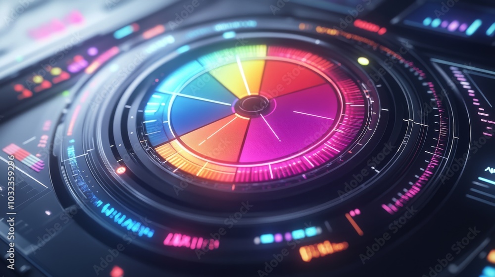 Colorful Circular Graphic User Interface Design Colorful Circular Graphic User Interface Design
