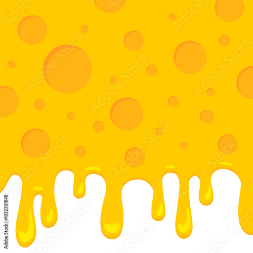 drips of melted cheese with bubbles