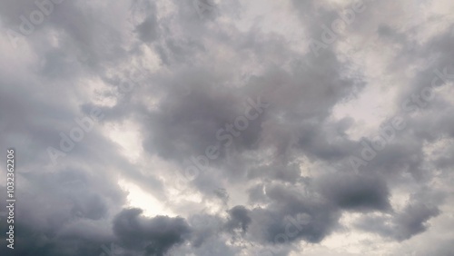 A beautiful weather and cloudy sky in rainy season