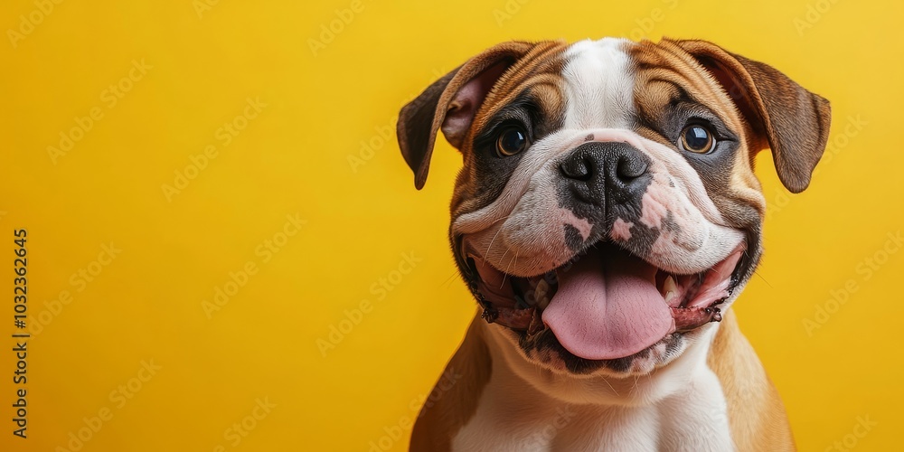 Portrait of cute joyful Yorkshire Terrier, pet dog animal banner with copy space, Generative AI Portrait of cute joyful Yorkshire Terrier, pet dog animal banner with copy space, Generative AI