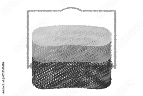 手描き風のアルミ製の飯盒