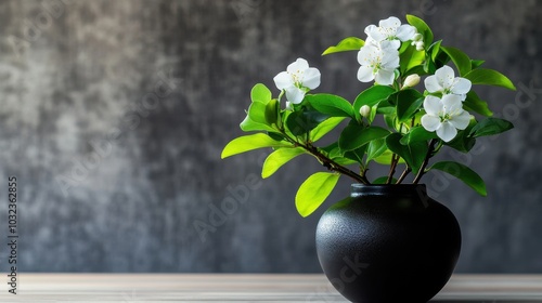 Elegant Japanese Flower Arrangement in Simple Vase