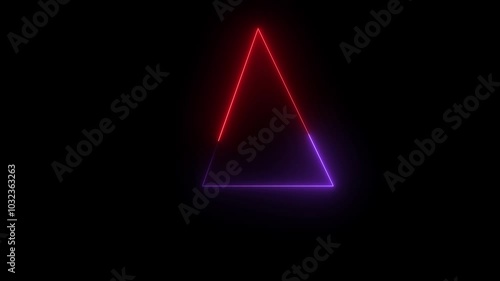 glowing neon line error icon animation onred and purple color  photo