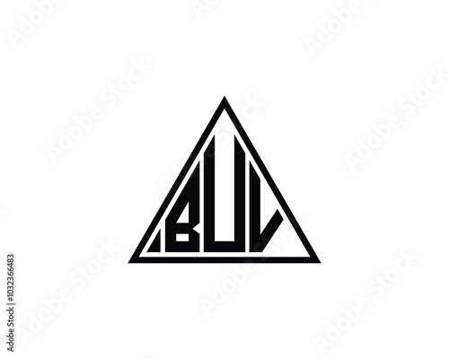 BUV logo design vector template. BUV photo