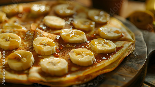 Nutella crepes with sliced bananas