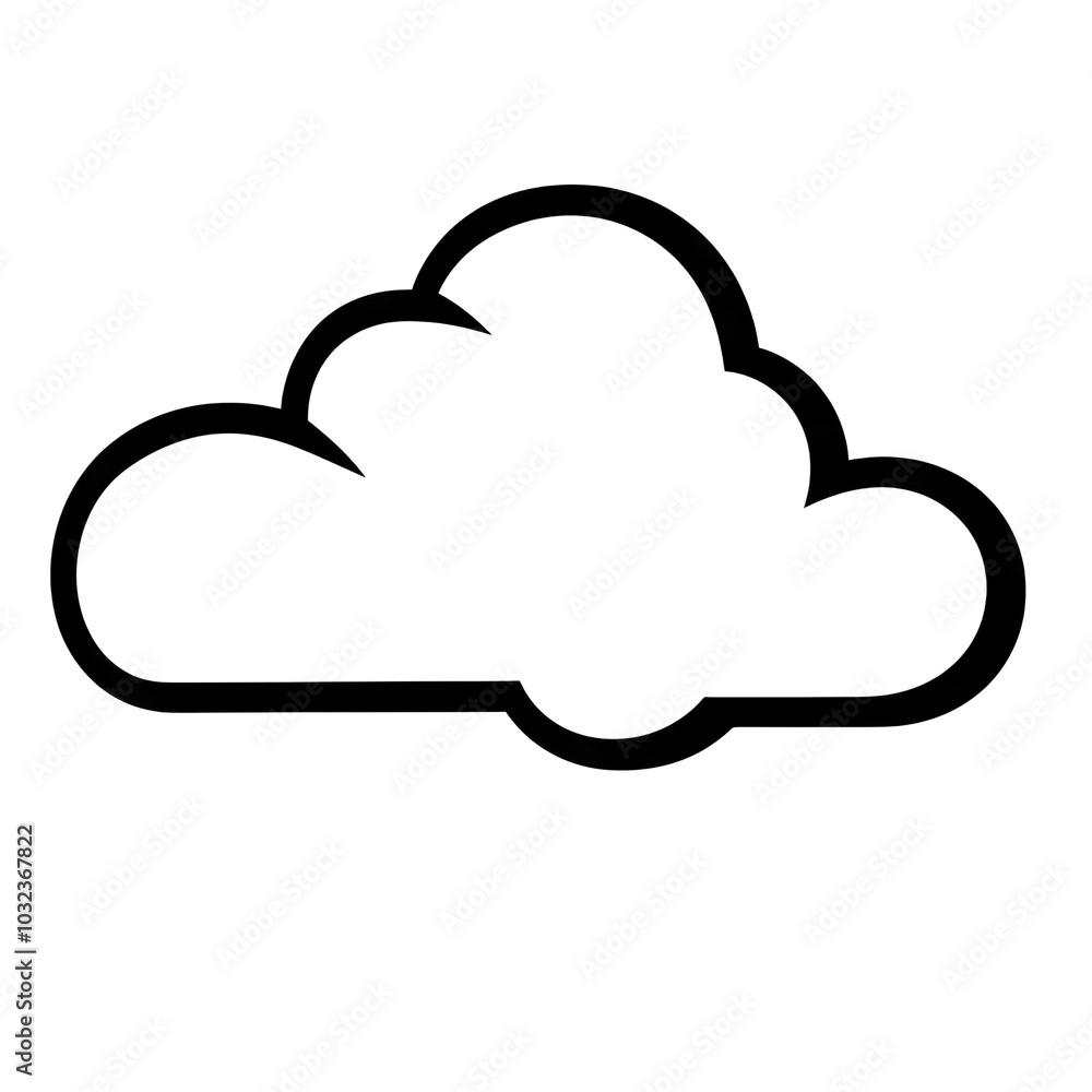 A cloud-shaped outline in the dark. Transparent PNG or isolated on white background A cloud-shaped outline in the dark. Transparent PNG or isolated on white background