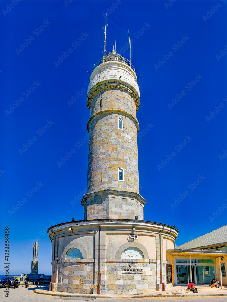 Obraz premium old lighthouse country, El Faro de Cabo Mayor, Santander, September 2024, Cantabria, Spain, Europe,