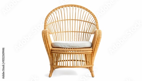 Rattan Chair Front View