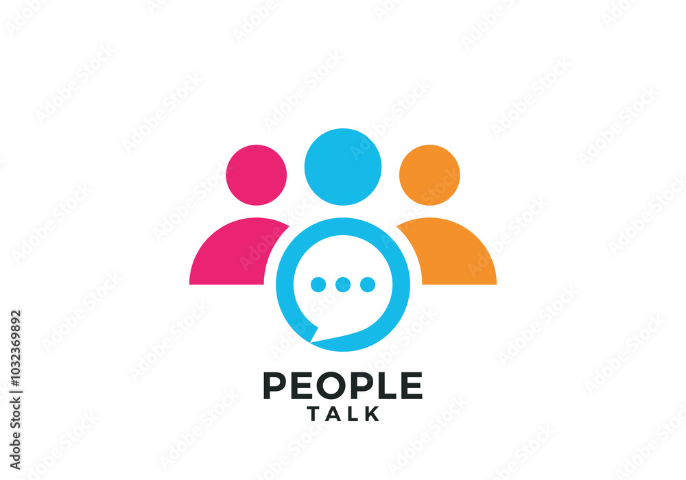 job work logo design. creative chat talk with people symbol vector template job work logo design. creative chat talk with people symbol vector template