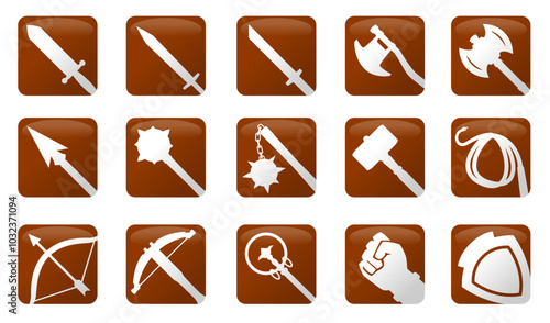 Melee Weapon Icons for Role Playing Games