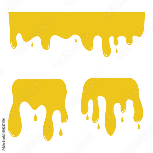 Honey bee dripping isolated on white