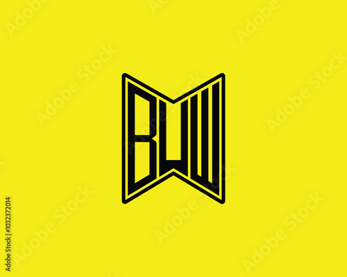 BUW logo design vector template. BUW photo