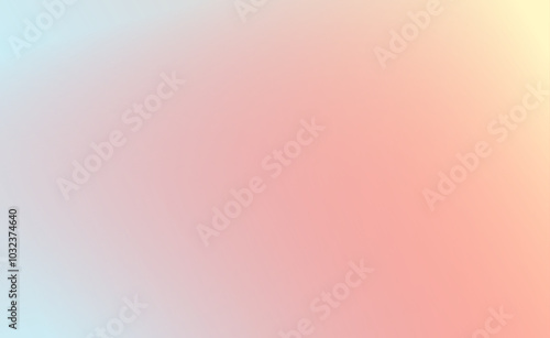 Blurred abstract background with pastel pink blue yellow gradations