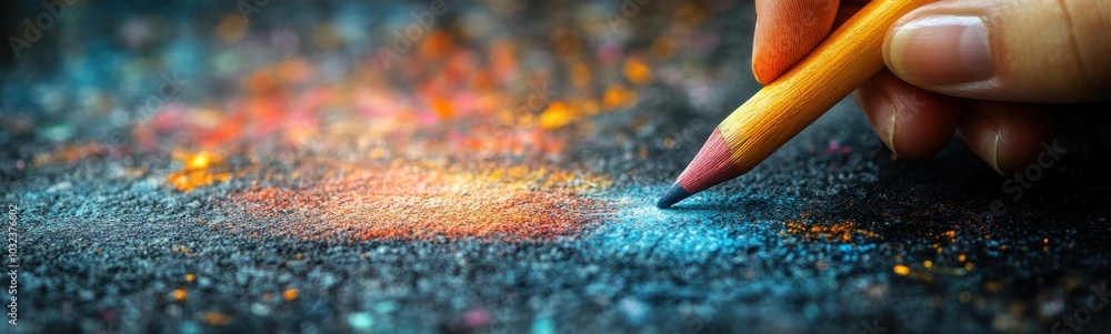 Someone is drawing with a pencil on a piece of paper Someone is drawing with a pencil on a piece of paper