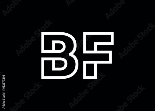 Bf letter logo and monogram logo 