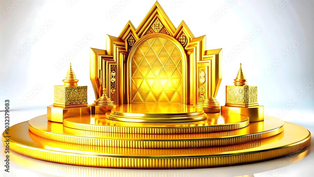 Obraz premium Luxury gold podium for displaying products