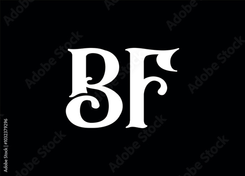 Bf letter logo and monogram logo 
