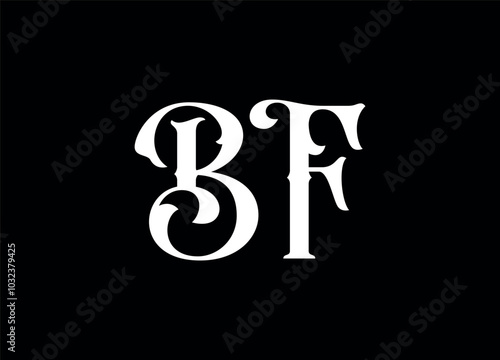 Bf letter logo and monogram logo 