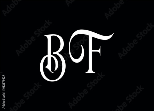 Bf letter logo and monogram logo 