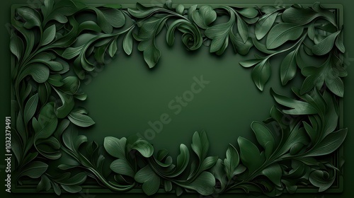 Green Floral Frame