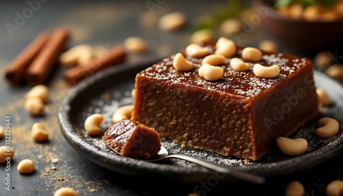 Sri Lankan Watalappam Dessert with Cashews and Coconut (Sri Lankan Cuisine)
