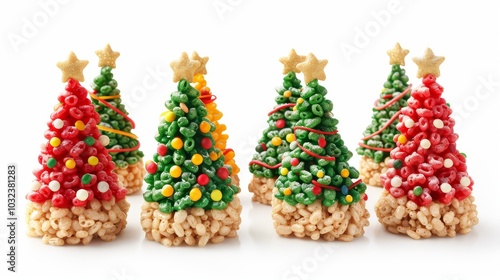 Festive Christmas Tree Rice Krispie Treats