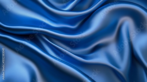 Wallpaper Mural Elegant blue satin drapery with soft, smooth texture, perfect for luxury fashion backdrop Torontodigital.ca