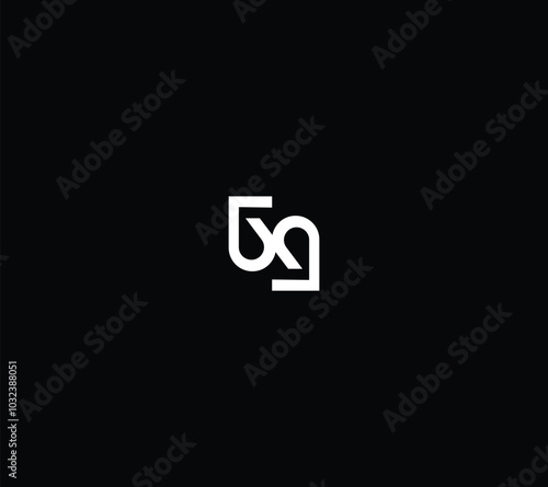 Letters GB or BG or BXG logo design idea with black background. 