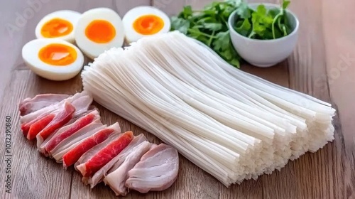 Fresh Ingredients for Homemade Asian Noodle Dish