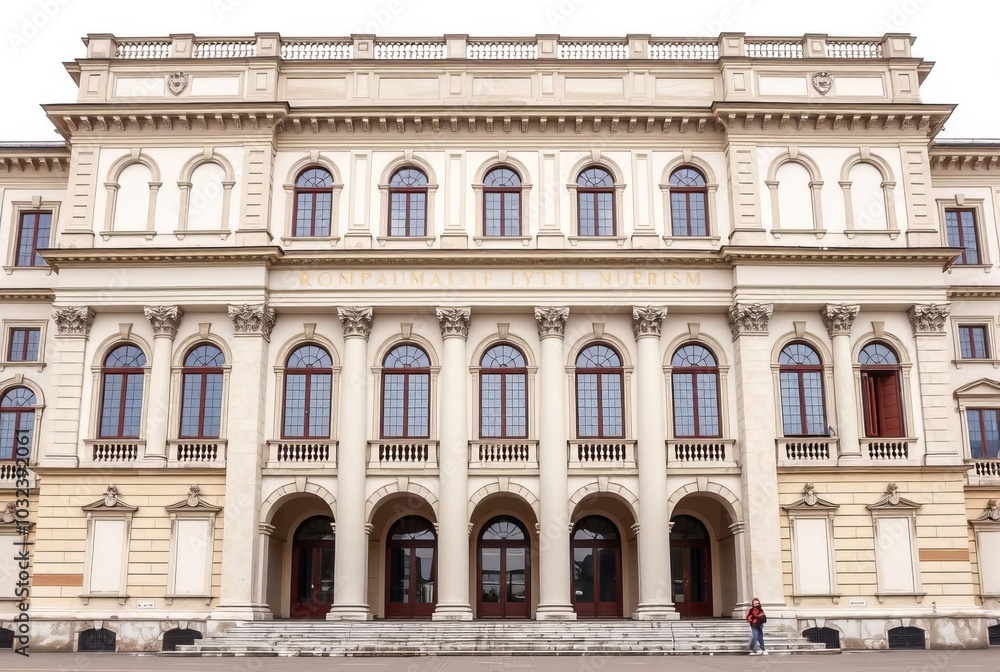 _. Renaissance-Style Museum A museum building with symmetrical f _. Renaissance-Style Museum A museum building with symmetrical f