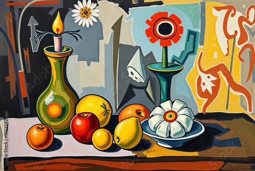 A Picasso Still Life Innovative colorful artwork by Pablo Picass
