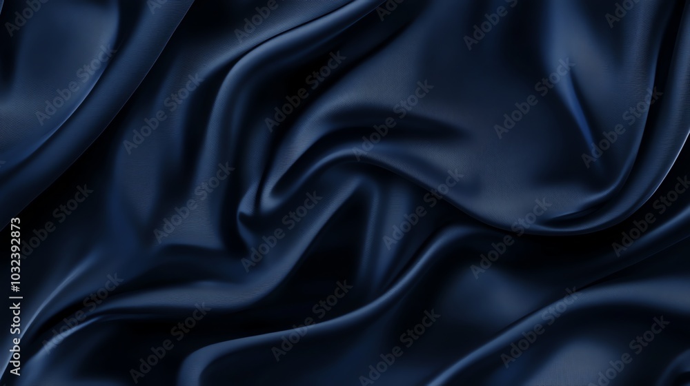 Fototapeta premium dark navy satin fabric, elegant backdrop for product photography