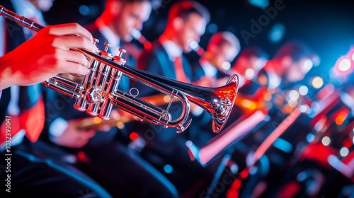 Trumpet Player Close-up.