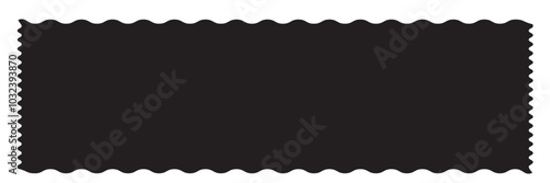 Rectangle frames with wiggly borders. Torn paper, jagged rectangular shape box element set with zigzag edges . Geometric zig zag wavy labels, vector illustration. EPS 10/AI