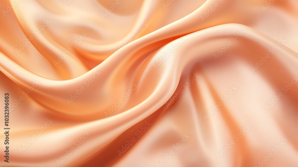 Silky pink satin fabric with soft waves, perfect for luxury fashion backdrop Silky pink satin fabric with soft waves, perfect for luxury fashion backdrop