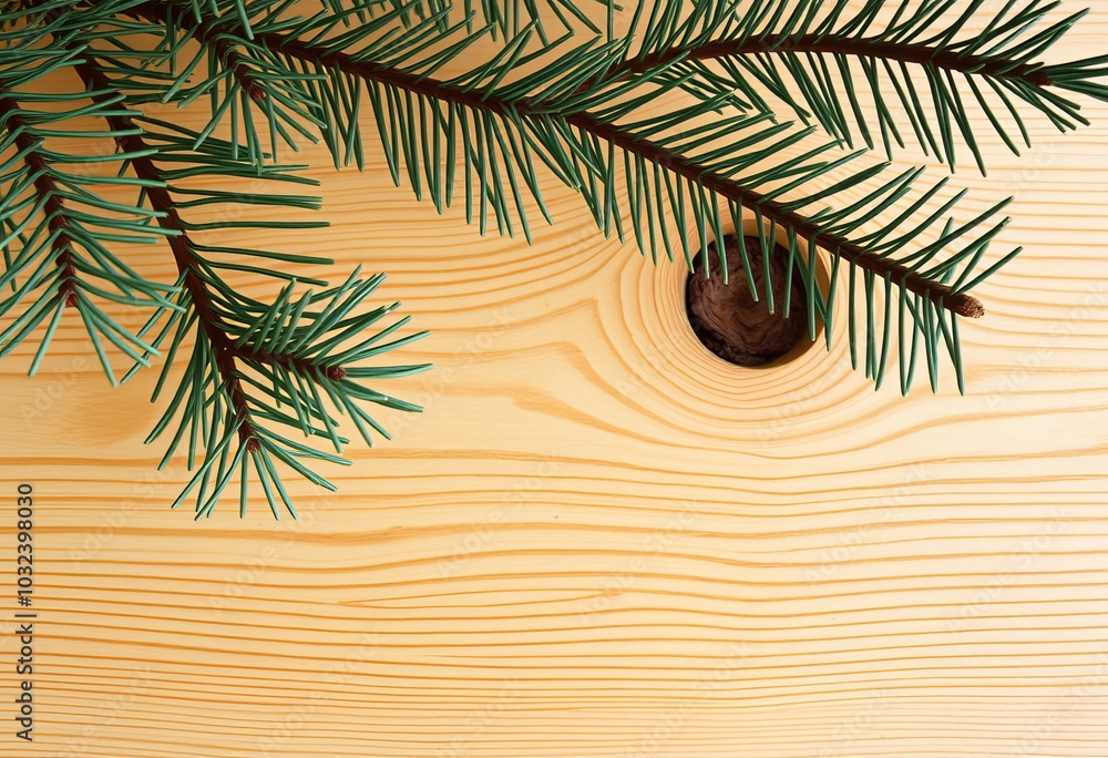 Fototapeta premium Pine Softwood with a light color and distinctive knots commonly