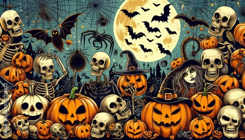 Halloween background, Hallow's Day.