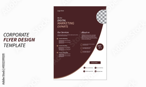 Stylish and creative Corporate flyer design template