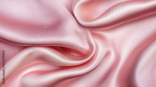 Pink satin fabric with delicate silk texture