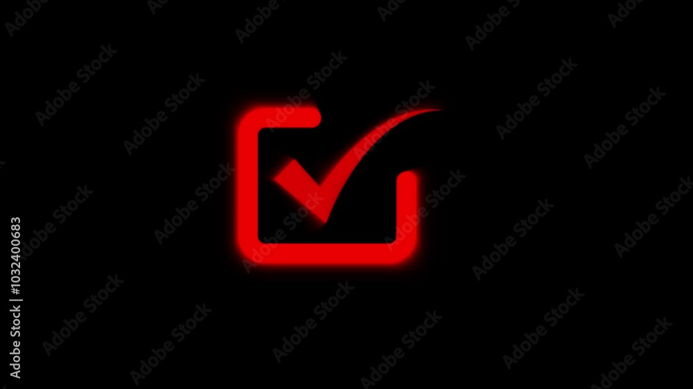 Tick mark animated on the ellipse box. fill in the box, successful symbol, check mark, tick mark. Glowing neon Tick mark icon isolated Shield . Tick mark animated on the ellipse box. fill in the box, successful symbol, check mark, tick mark. Glowing neon Tick mark icon isolated Shield .