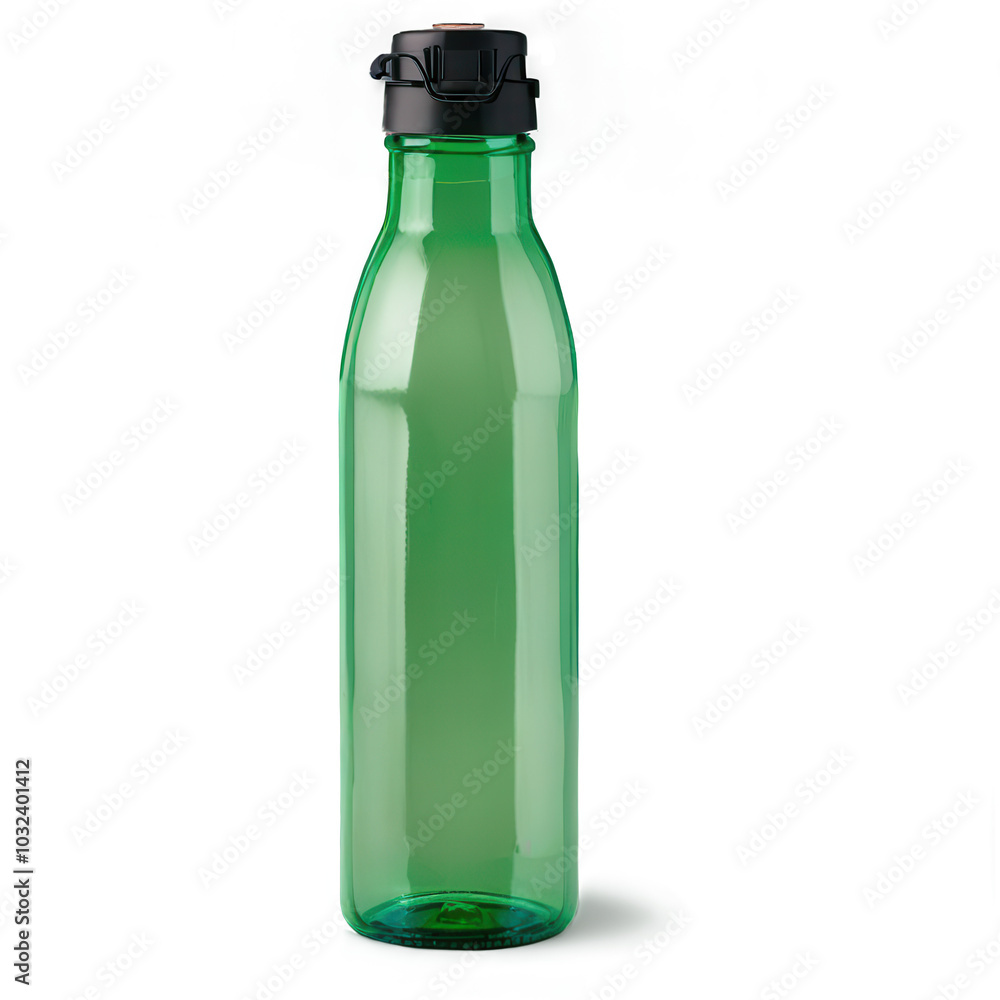 Green water bottle on white isolated background. Green water bottle on white isolated background.
