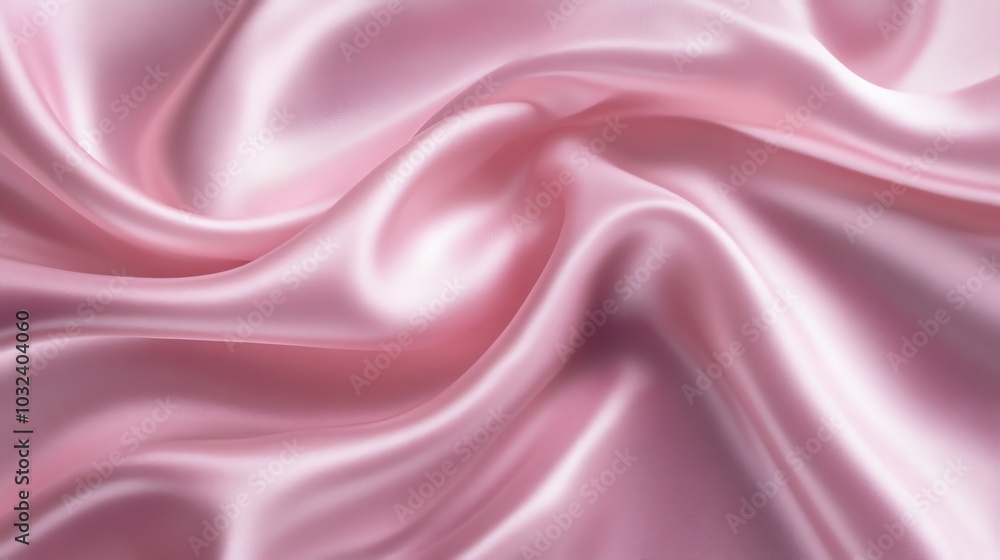 Soft pink satin fabric with a subtle wave pattern, perfect for a romantic backdrop Soft pink satin fabric with a subtle wave pattern, perfect for a romantic backdrop