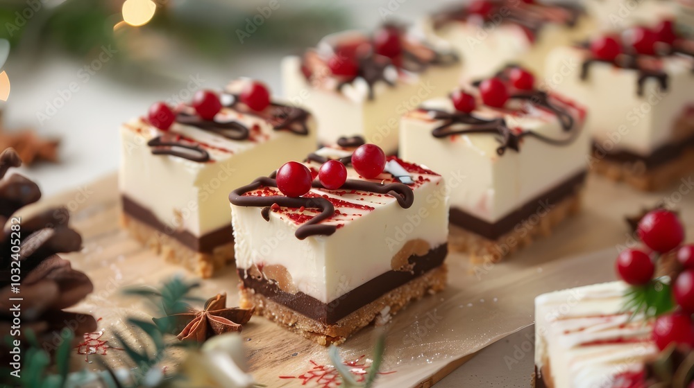 Festive Mini Cheesecakes with Red Currants Festive Mini Cheesecakes with Red Currants