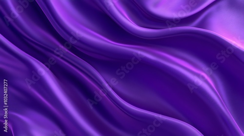 Wallpaper Mural dark purple silk fabric with flowing waves, draped elegantly on a velvet backdrop, creates a luxurious and shiny texture Torontodigital.ca