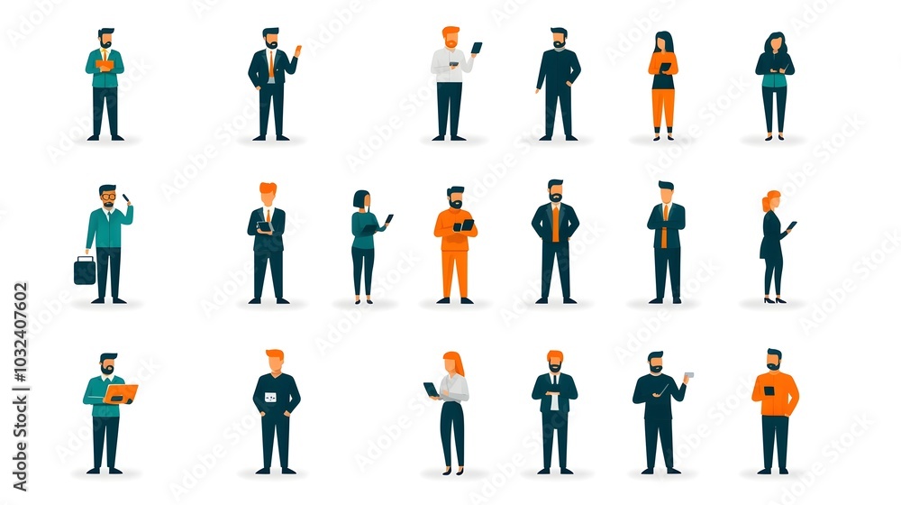 Set of Simple Minimalist People Icon Designs in Two Tone Colors Showcasing Various Human Gestures and Postures for Versatile Design Usages Set of Simple Minimalist People Icon Designs in Two Tone Colors Showcasing Various Human Gestures and Postures for Versatile Design Usages